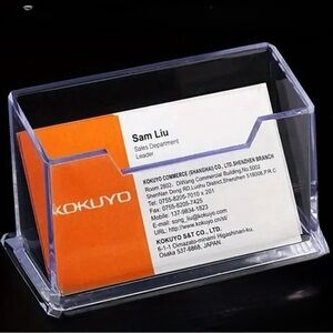 Transparent Business Card Holder